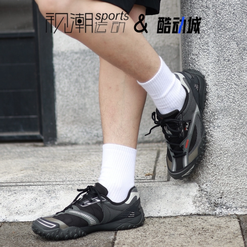 斐乐跳跳鞋黑灰薄底芭蕾休闲鞋