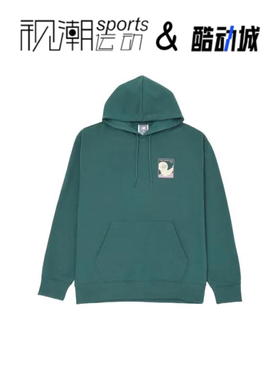 New Balance NB 绿色男运动休闲连帽宽松长袖套头卫衣MT43573-NWG