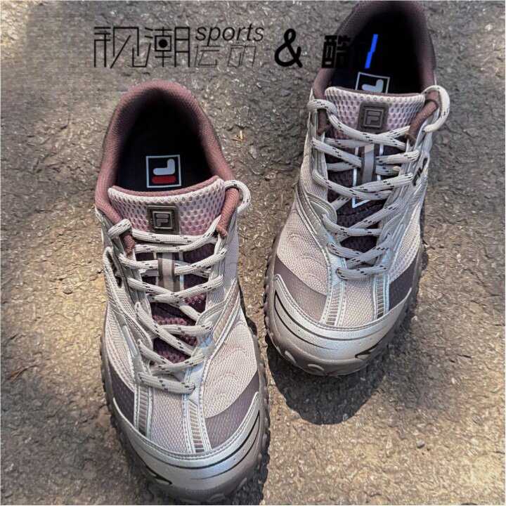 斐乐跳跳鞋2云灰紫复古芭蕾鞋