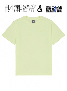 New Balance NB绿色女子宽松透气运动休闲圆领短袖T恤WT41501-LLT