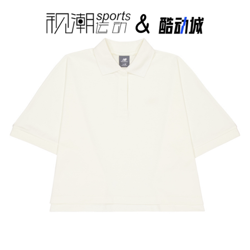 NB象牙白短袖POLO衫百搭休闲运动