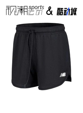 New Balance NB黑色女子舒适透气简约休闲纯色运动短裤WS41510-BK