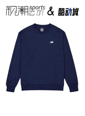 New Balance NB 海军蓝男纯色圆领经典简约卫衣套头衫MT41507-NNY