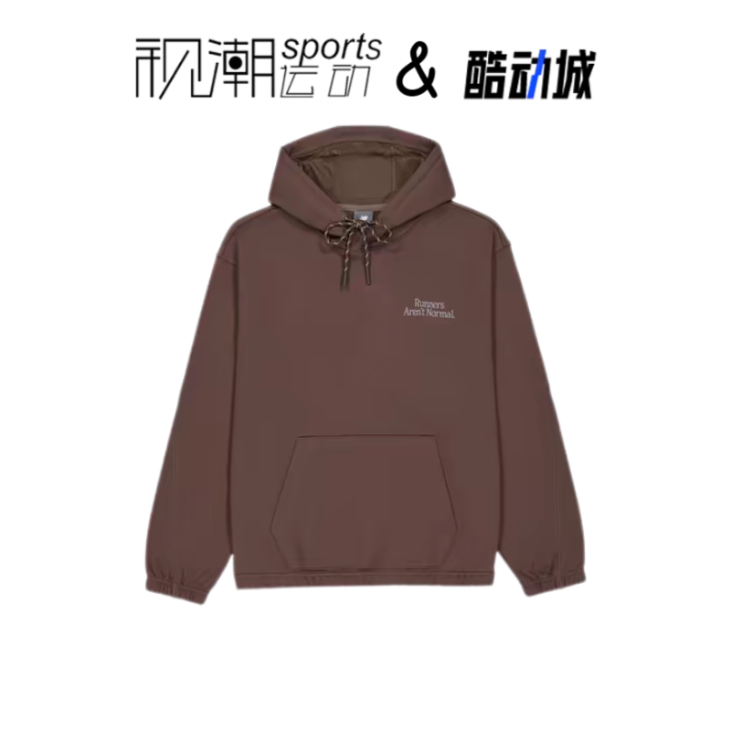 NB深卡其男百搭连帽卫衣套头衫