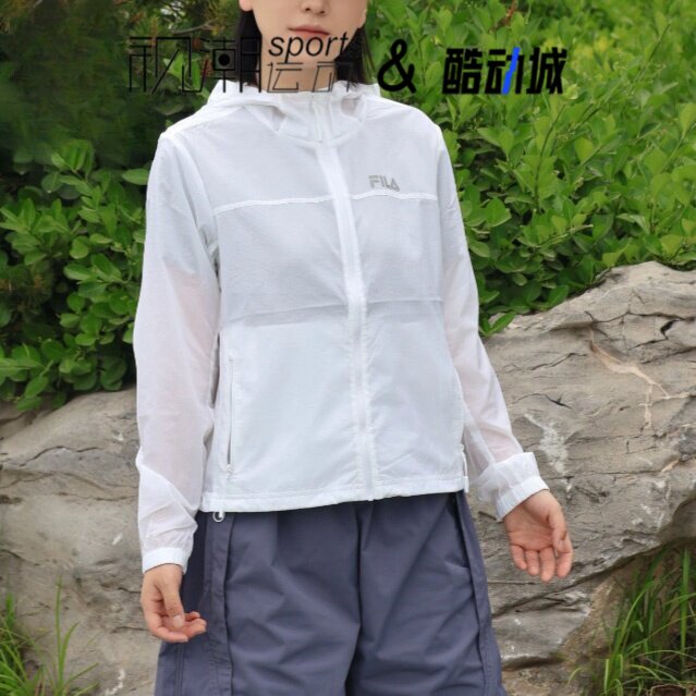 斐乐Fitness标准白女梭织防晒服