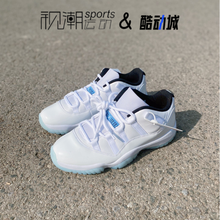Air Jordan 11 AJ11白蓝女子大童舒适耐磨防滑篮球鞋528896-117