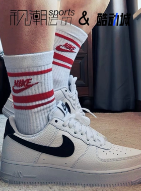 Nike耐克Air Force 1 AF1白黑男空军一号复古休闲板鞋CT2302-100