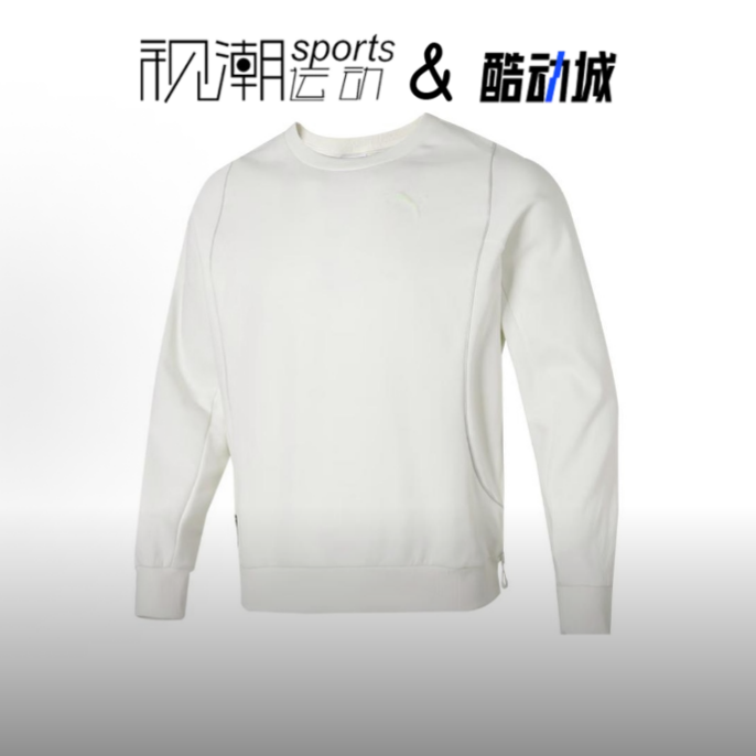 彪马白色卫衣圆领长袖舒适百搭