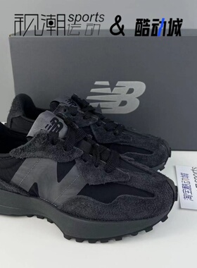 New Balance NB 327系列 黑色男女百搭透气运动休闲跑步鞋U327WCD