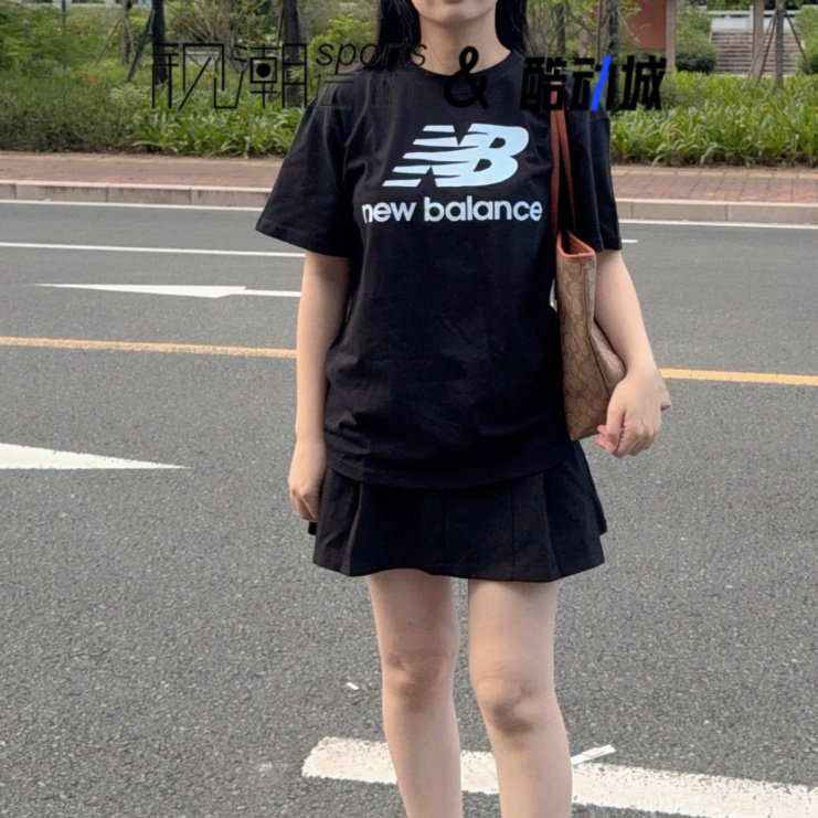 NBSS24黑色休闲宽松透气百搭T恤