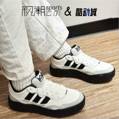 AdidasLITESHUFFLE白黑板鞋