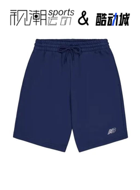 New Balance NB 海军蓝男舒适透气运动休闲针织短裤MS41519-NNY