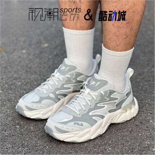 斐乐蕨草三代雾霾灰男休闲老爹鞋