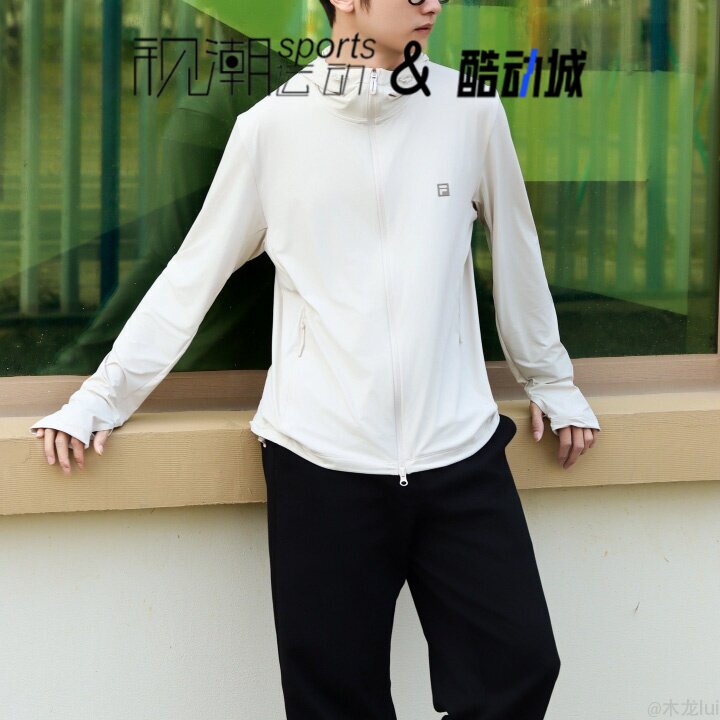 斐乐Fitness藊豆灰男休闲防晒服