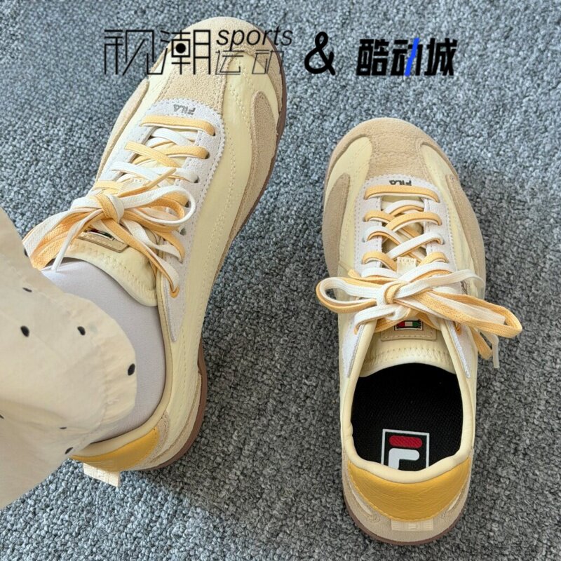斐乐柔雾鞋米杏薄底芭蕾德训鞋