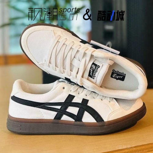 鬼塚虎ADVANTI米白男女复古板鞋