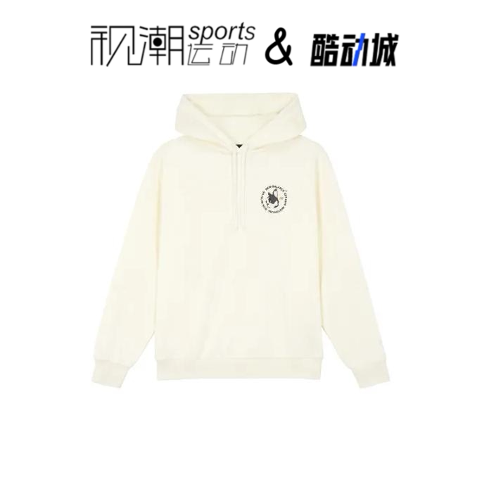 NB白色女子连帽卫衣运动休闲