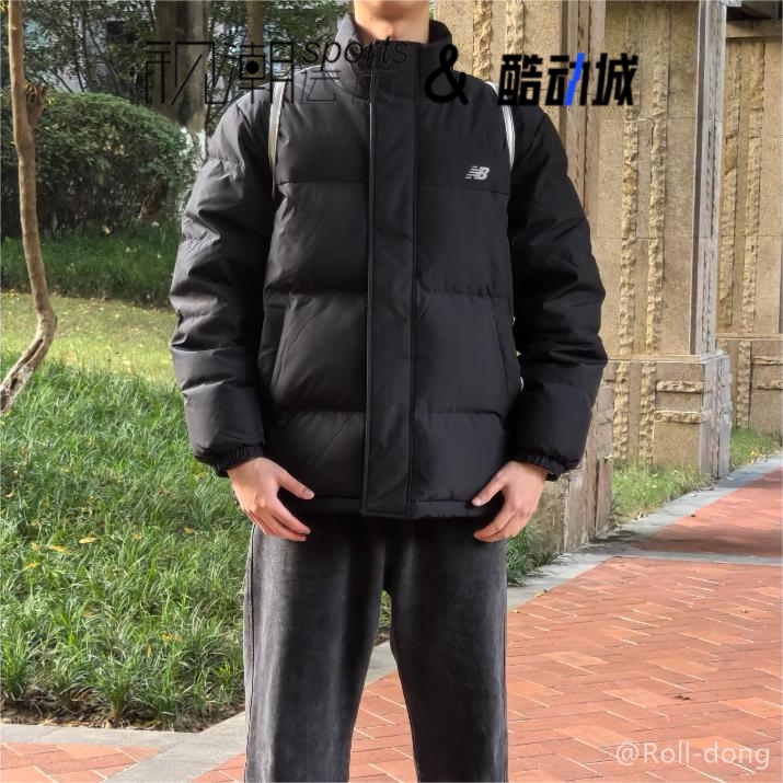 NB24年冬款黑色男运动保暖羽绒服