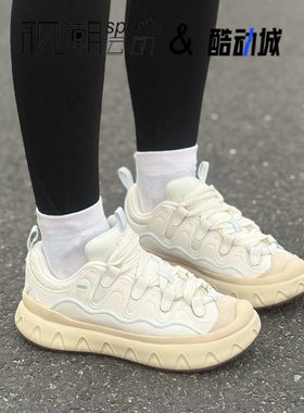 FILA斐乐甜筒鞋 白色女子百搭厚底舒适运动休闲板鞋T12W612924FMT