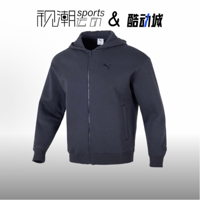 PumaESS海军蓝夹克外套休闲连帽