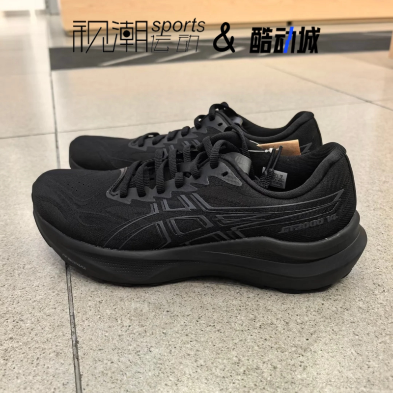 亚瑟士GT-200014黑色缓震跑步鞋
