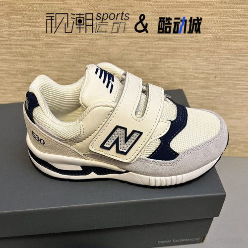 NB530白灰色儿童柔软舒适学步鞋