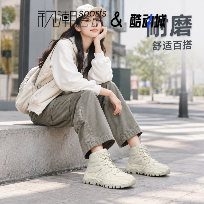 斐乐AMICA芦笋白时尚舒适休闲鞋