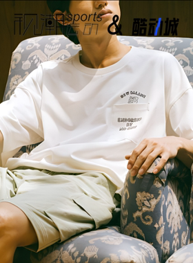 New Balance NB白色男女百搭宽松印花休闲圆领短袖T恤5ED26151-IV