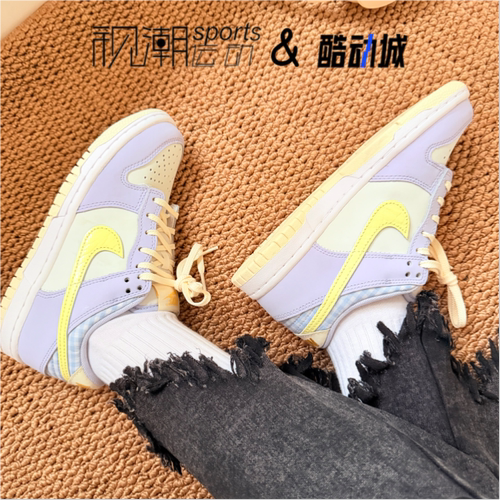 耐克DunkSE紫白耐磨休闲板鞋