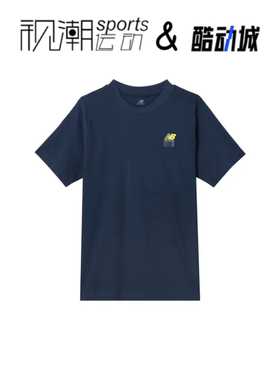 New Balance NB海军蓝男纯棉时尚百搭针织短袖T恤衫MT41586-NNY