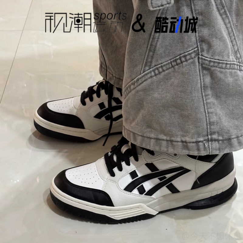 Asics亚瑟士Gel-Spotlyte黑白色男女运动休闲板鞋1203A505-100