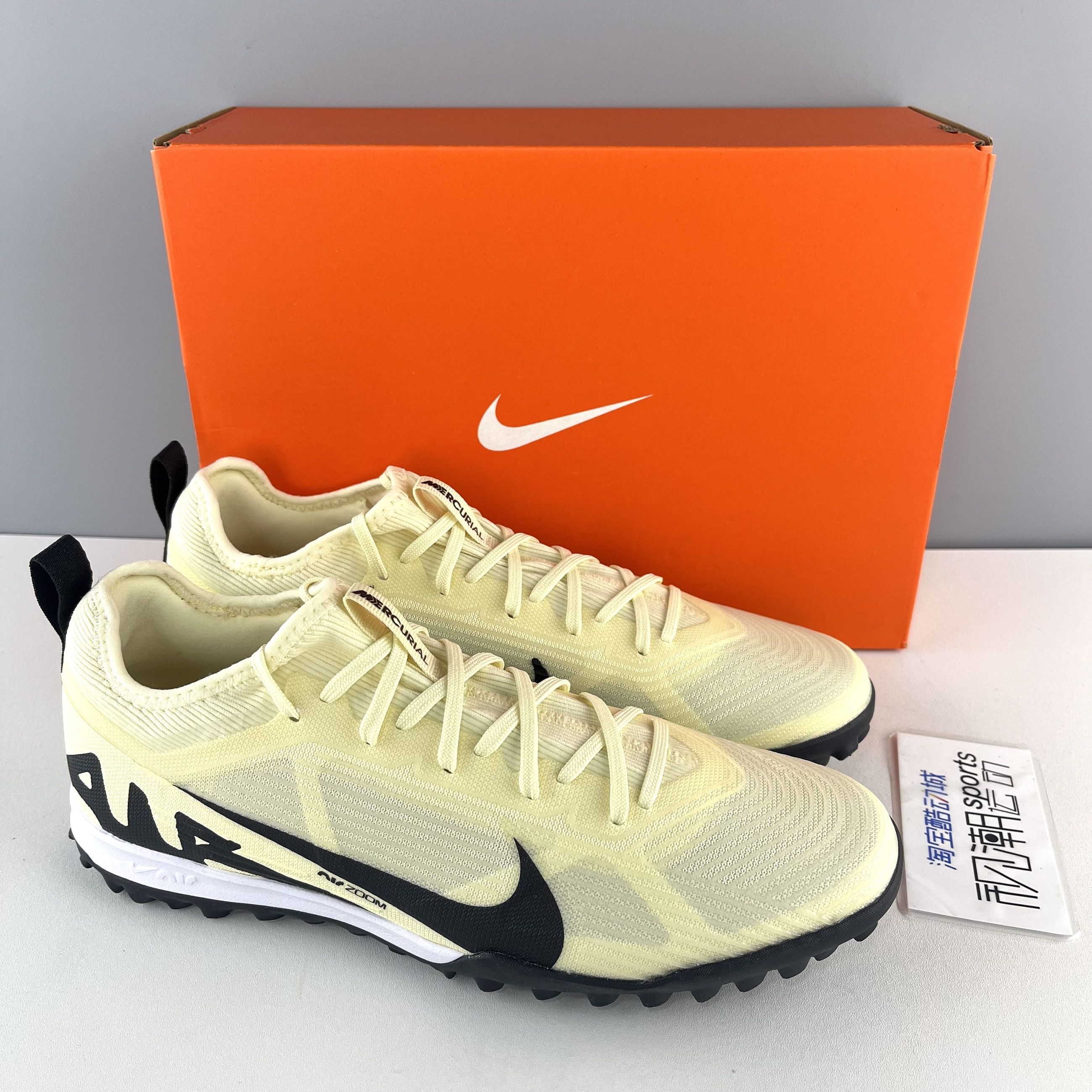 Nike耐克Vapor 15刺客15黄黑男TF碎钉透气人工草足球鞋DJ5605-700