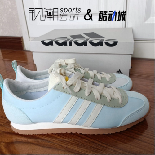 阿迪达斯VSJOG2.0蓝白德训板鞋