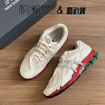 NB1906A白红色男女休闲跑步鞋