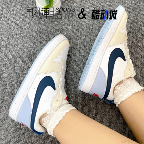 耐克CourtBoroughLow白蓝童板鞋
