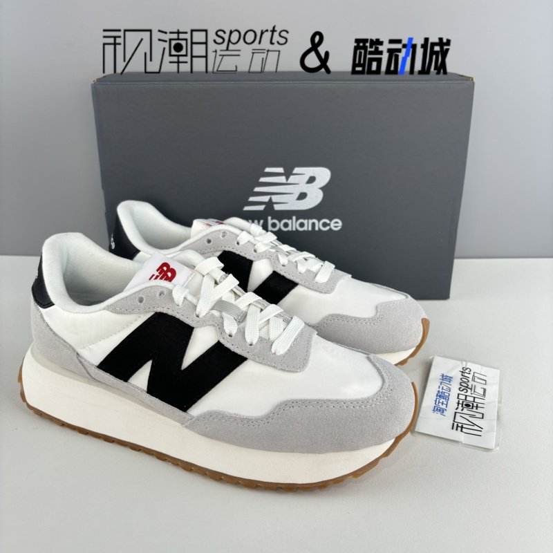 NB237白色男女舒适休闲运动鞋