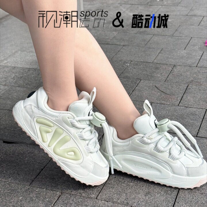斐乐橄榄鞋浅绿运动百搭休闲板鞋