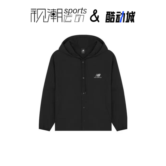 NB黑色男夹克外套连帽休闲运动