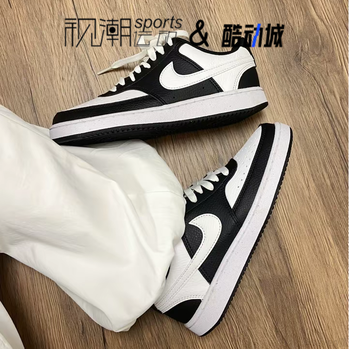 Nike耐克Court黑白男女舒适简约轻便百搭运动休闲板鞋DH3158-003