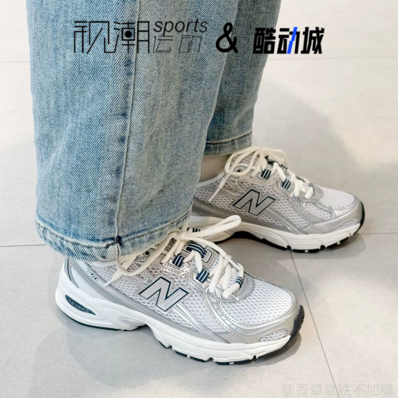 NB740白银男女复古透气跑步鞋