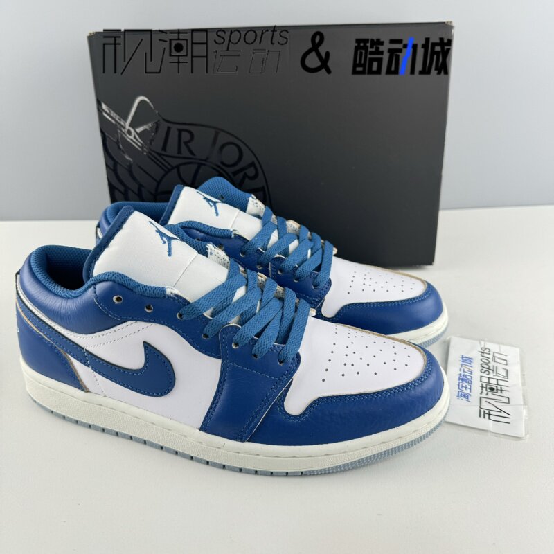Air Jordan 1 Low AJ1蓝色男耐磨防滑低帮复古篮球鞋FN5214-141