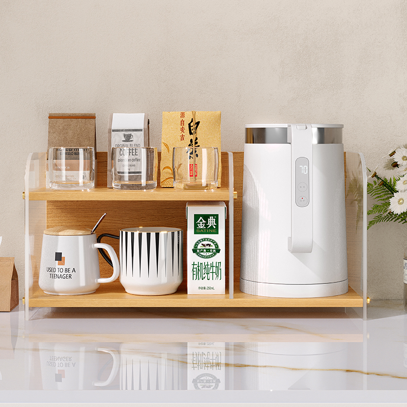 桌面置物架茶具水杯架子餐桌台面收纳办公室水壶整理工位改造神器