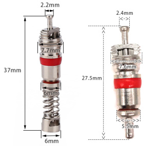 大心腔气门芯工程车轮胎龙门吊车8V1螺纹耐高压专用外弹簧大汽芯