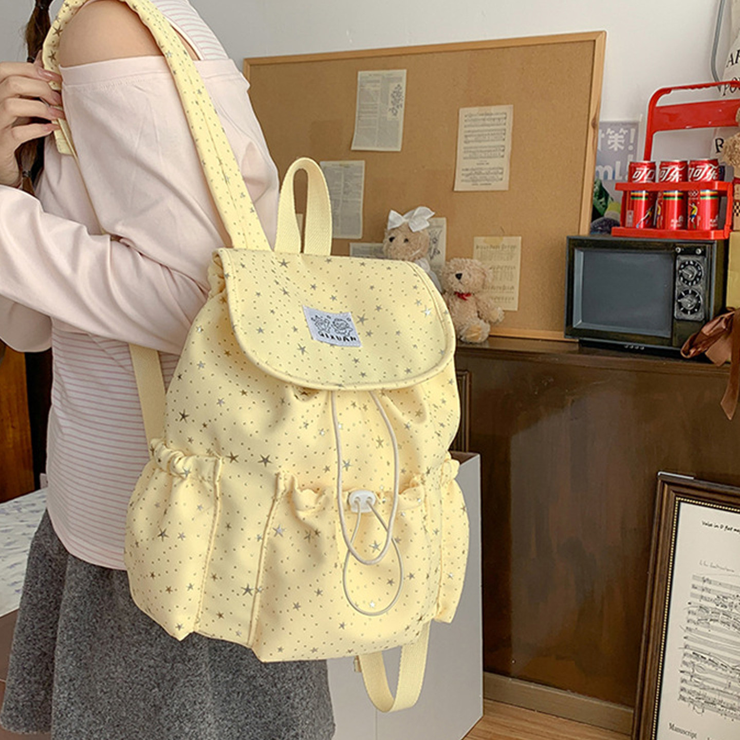 软糯糯可爱风书包mini森系双肩背包韩系ins少女心逛街旅游小背包