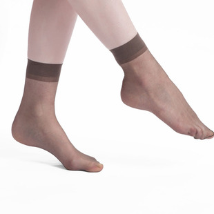 俏佳人5双15D平板水晶丝薄透短袜夏季脚尖透明隐形短丝袜