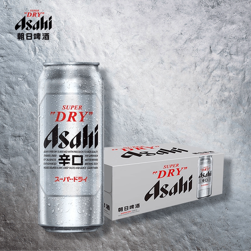 Asahi朝日超爽生啤酒 500ml*24听 整箱装踏春送礼