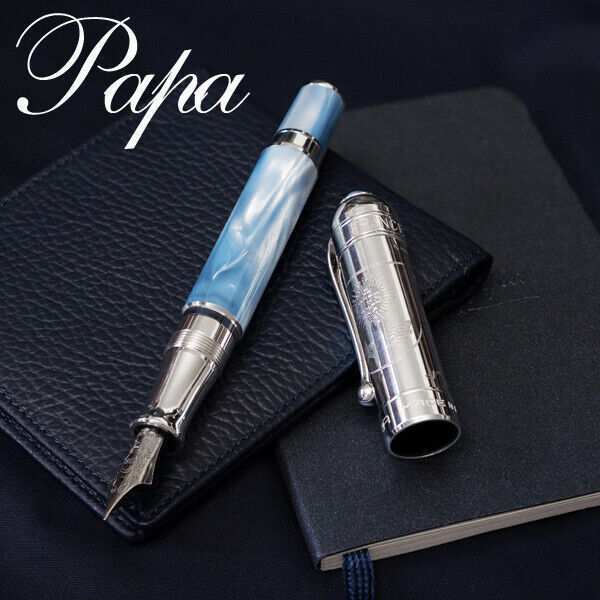 意大利aurora奥罗拉Francesco纯银限量钢笔活塞18K金尖