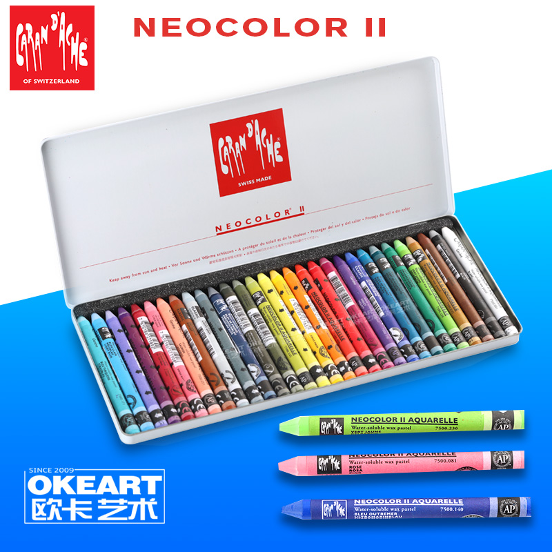 瑞士CARAN D'ACHE卡达NEOCOLOR 7500 大师级水溶蜡笔套装|ruв категории электронный словарь/электрический бумажных книг/канцелярские принадлежности, рисовальный прибор/живописи материалов/каллиграфия товаров, карандаш - от Buy2taobao.com для оказания профессиональной услуги покупки агента Taobao
