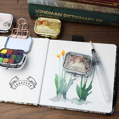 迷你便携固体水彩可爱高颜值精致