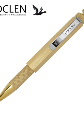 意大利进口LOCLEN罗克朗L3 黄铜镀铬黑铬金属自动铅笔圆珠笔